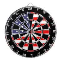 Patriotic American flag dartboard design, Grungy