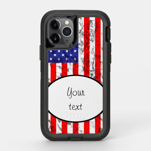 Patriotic American Flag Design Otterbox iPhone Case (Back)