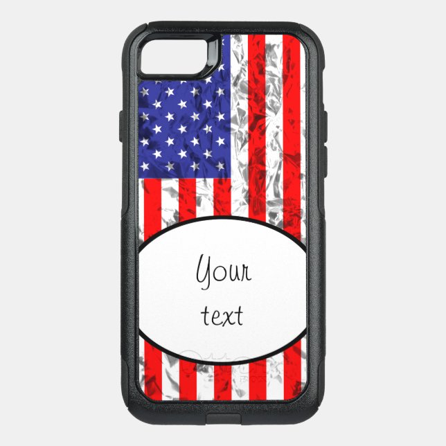 Patriotic American Flag Design Otterbox iPhone Case (Back)
