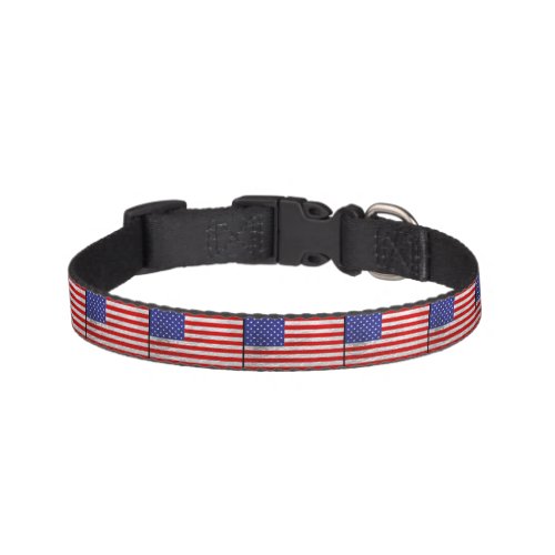 Patriotic American Flag Design Pet Collar