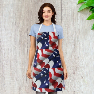 Patriotic American Flag Design Stars and Stripes  Apron