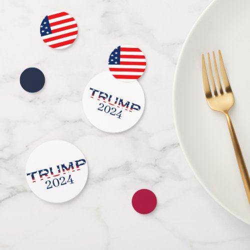 Patriotic American Flag Donald Trump 2024 Confetti