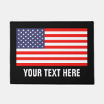 Patriotic American Flag Door Mat For Home Or Store at Zazzle