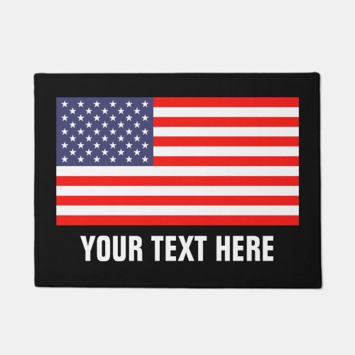 Patriotic American flag door mat for home or store