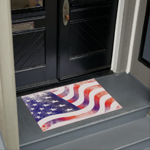 Patriotic American flag Doormat
