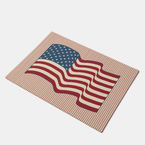 Patriotic American Flag Doormat Rug Gift