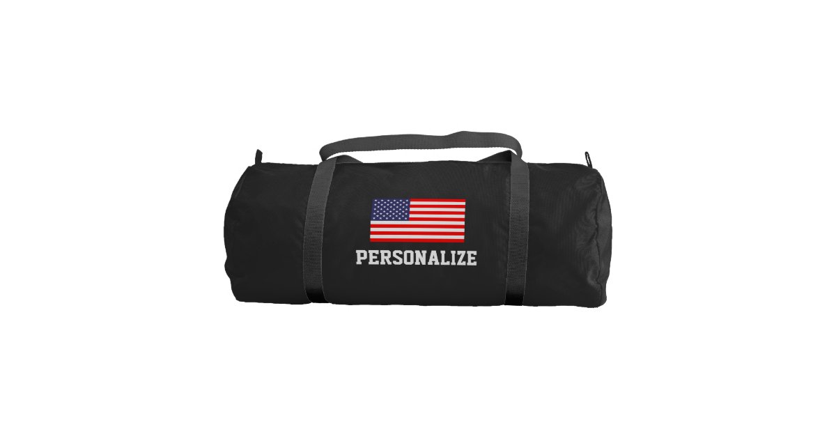 Patriotic American Flag Duffle Gym Bag Customize Zazzle Com
