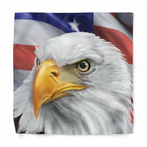 Patriotic American Flag Eagle Bandana