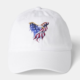 Patriotic American Flag Eagle Embroidered Hat - US