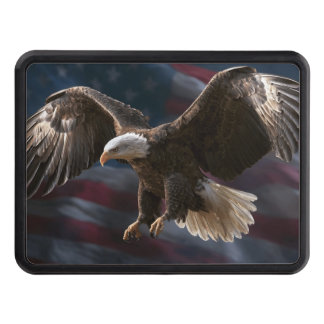 Patriotic american flag eagle hitch cover
