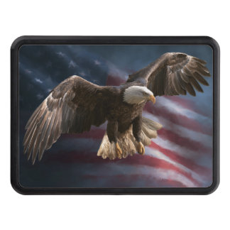 Patriotic american flag eagle hitch cover