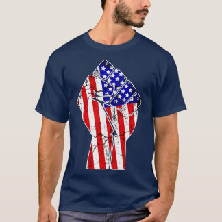 Patriotic American Flag Fist T-Shirt