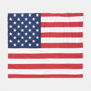 Patriotic American Flag Fleece Blanket