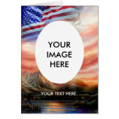 Patriotic American Flag Flying High (Front)