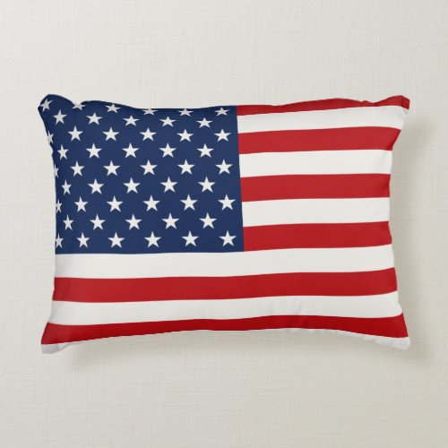 Patriotic American Flag for Proud American Patriot Accent Pillow