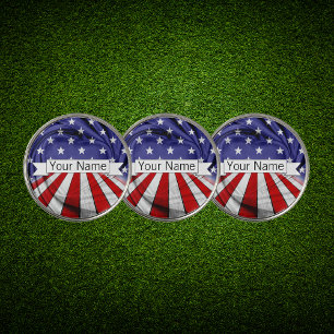 Patriotic American Flag Golf Ball Marker