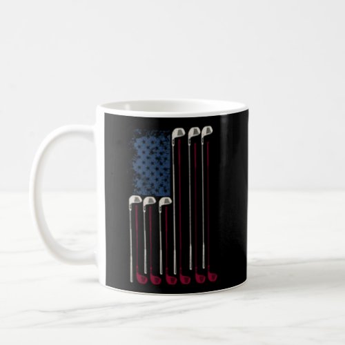 Patriotic American Flag Golf Fan Coffee Mug