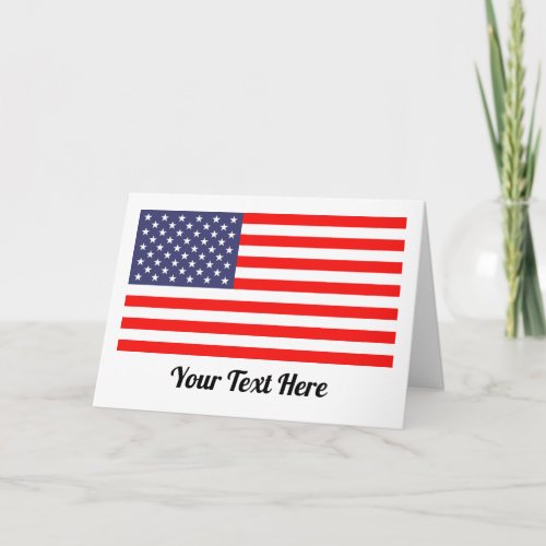 Patriotic American flag greeting cards