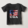 Patriotic American Flag Gymnastics Baby T-Shirt