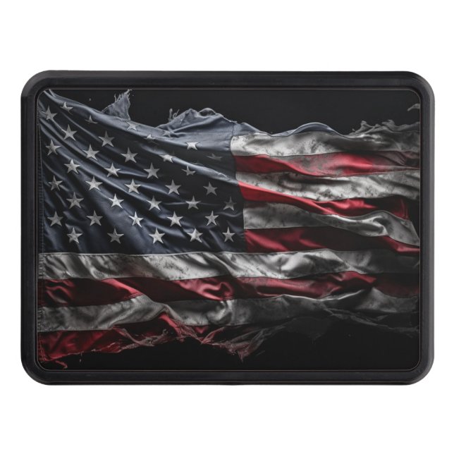 Patriotic American flag  Hitch Cover (Front)