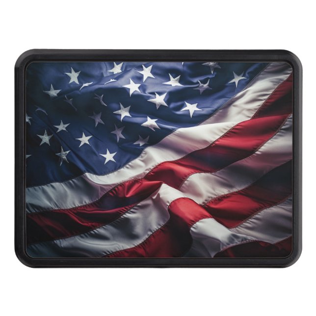 Patriotic American flag  Hitch Cover (Front)