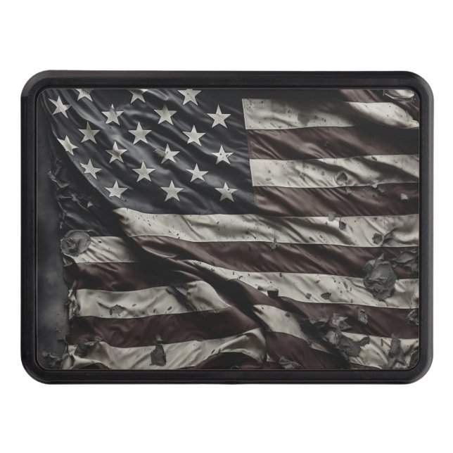 Patriotic American flag  Hitch Cover (Front)