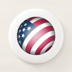 Patriotic American Flag in 3D Globe Design Wham-O Frisbee