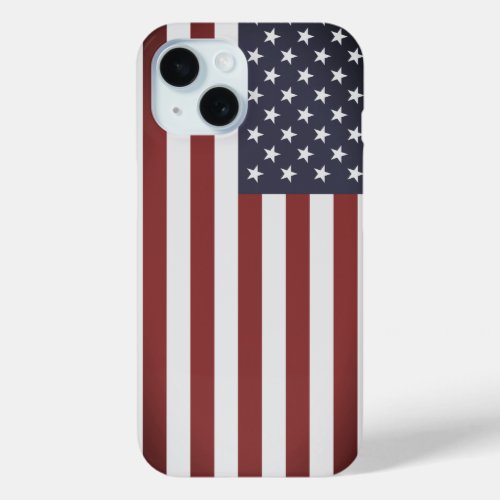 Patriotic American flag iPhone 15 case