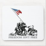 Patriotic American Flag Iwo Jima (Customizable) Mouse Pad<br><div class="desc">Show your American pride with this patriotic design... a posterized and colorized version of the famous photograph, Raising the Flag on Iwo Jima. Taken in 1945, it depicts five United States military servicemen raising a U.S. flag atop Mount Suribachi, during the Battle of Iwo Jima in World War II. Change...</div>