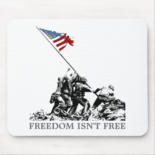 Patriotic American Flag Iwo Jima Customizable Mouse Pad