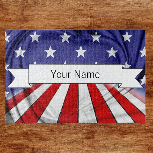 Patriotic American Flag Jigsaw Puzzle