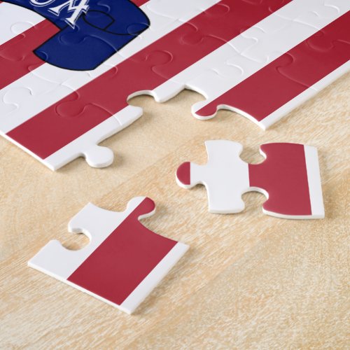 Patriotic American flag Jigsaw Puzzle