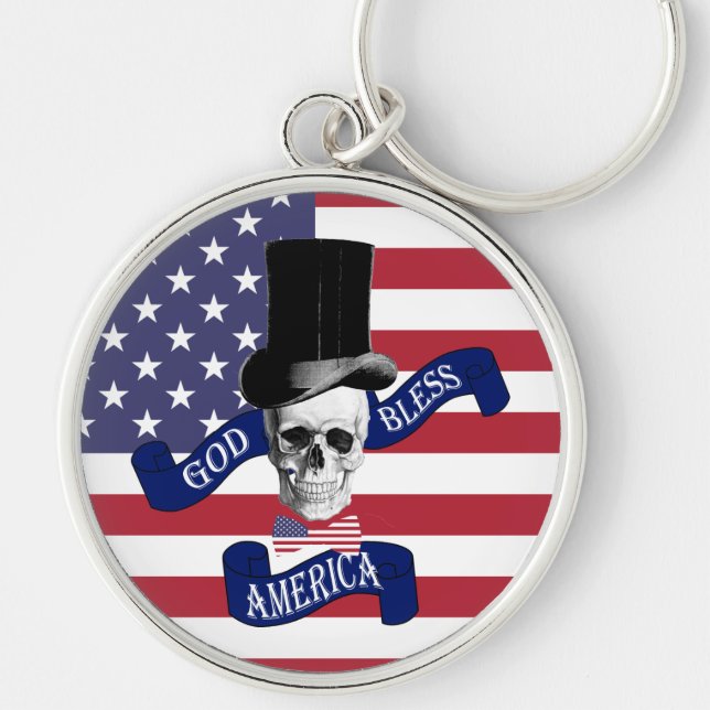 Patriotic American flag Keychain (Front)