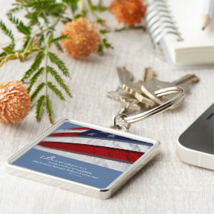 Patriotic, American Flag Keychain