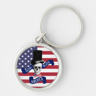 Patriotic American flag Keychain