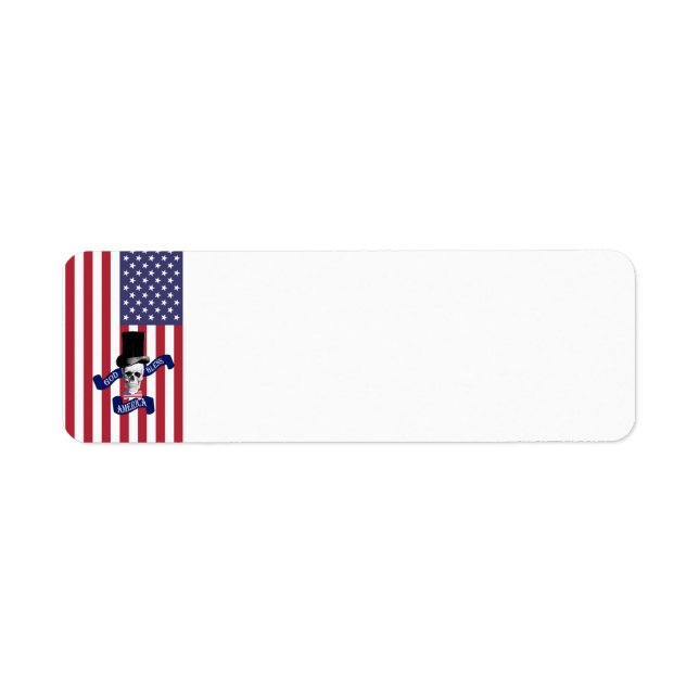 Patriotic American flag Label (Front)