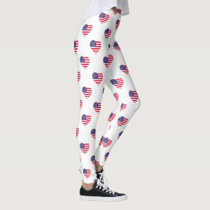 Patriotic American Flag Leggings