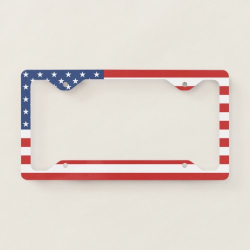 Patriotic American Flag License Plate Frame