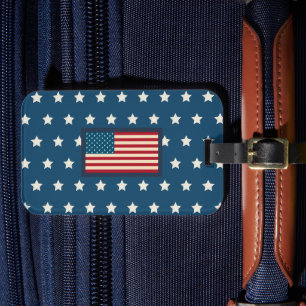 Patriotic American Flag Luggage Tag