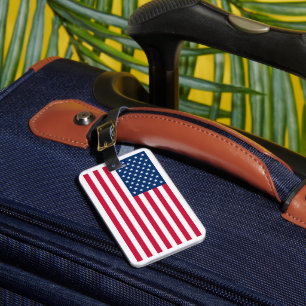 Patriotic American Flag Luggage Tag USA