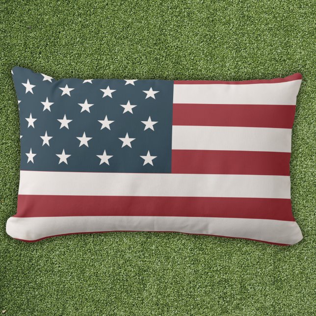 Patriotic American Flag Lumbar Pillow (Creator Uploaded)