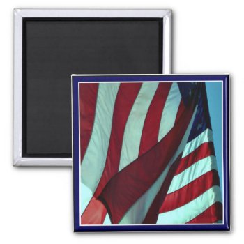 Patriotic American Flag Magnet by ForEverProud at Zazzle