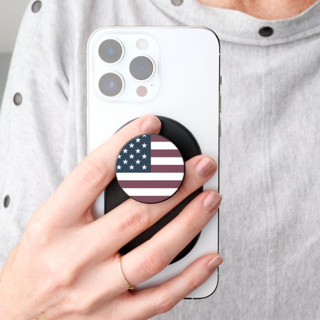 Patriotic American flag magsafe popsocket grip (Hand)