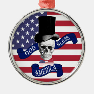 Patriotic American flag Metal Ornament