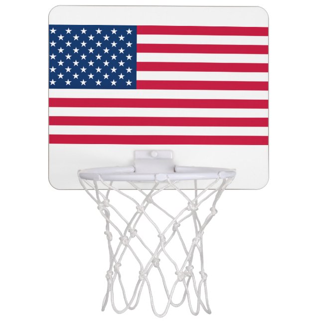 Patriotic American Flag Mini Basketball Hoop (Front)