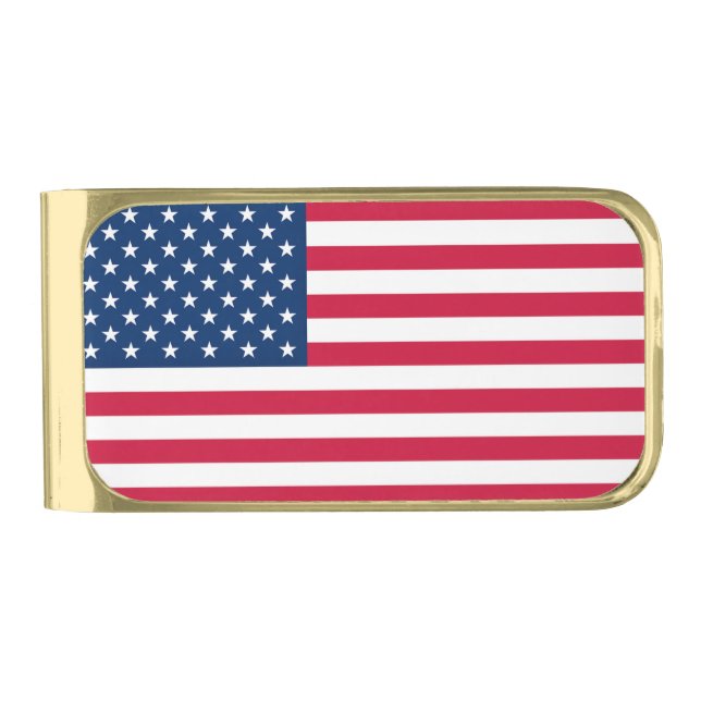 Patriotic American Flag Money Clip (Front)