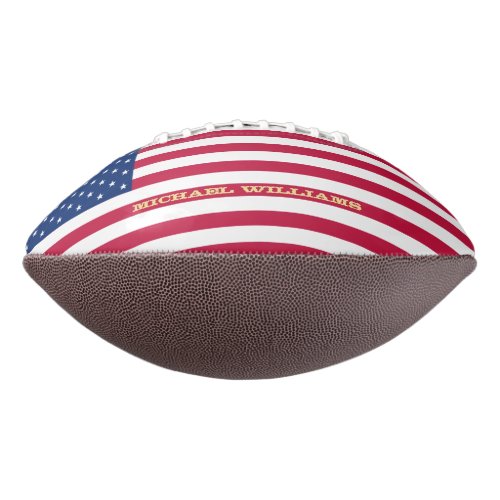 Patriotic American Flag Monogrammed US Team Player Football