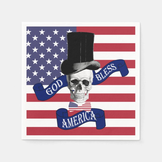 Patriotic American flag Napkins (Front)