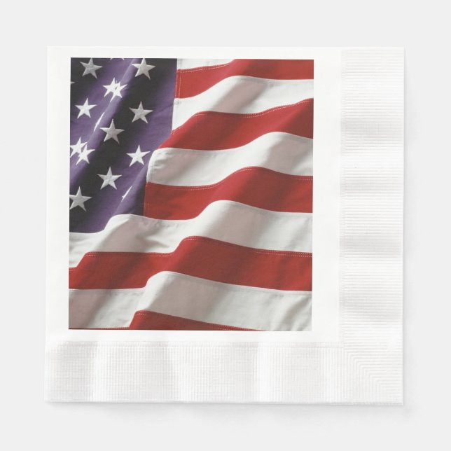 Patriotic American Flag Napkins (Front)