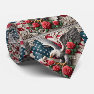 Patriotic American Flag Neck Tie